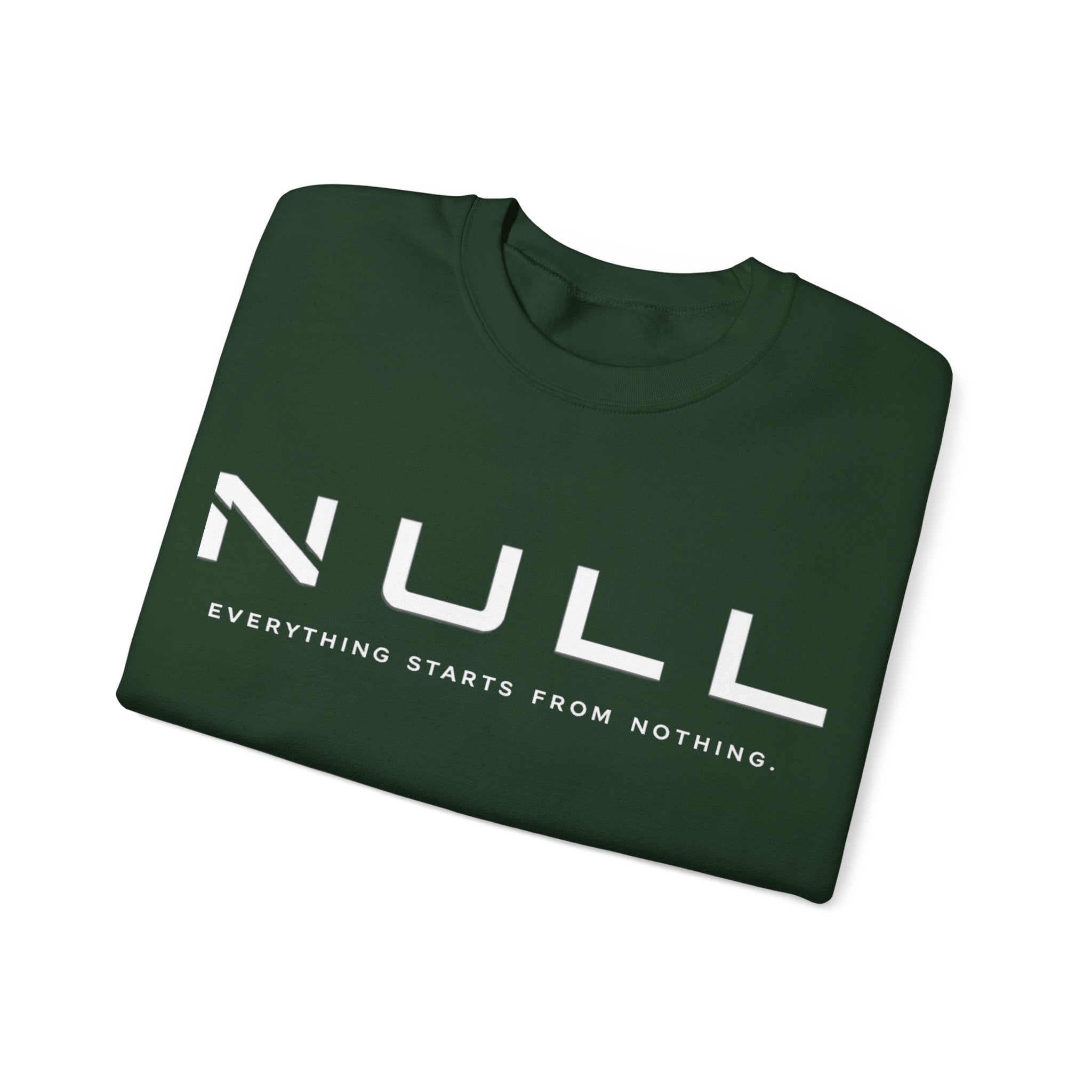 Crewneck Sweatshirt — NULL Studios Logo “Everything Starts From Nothing”
