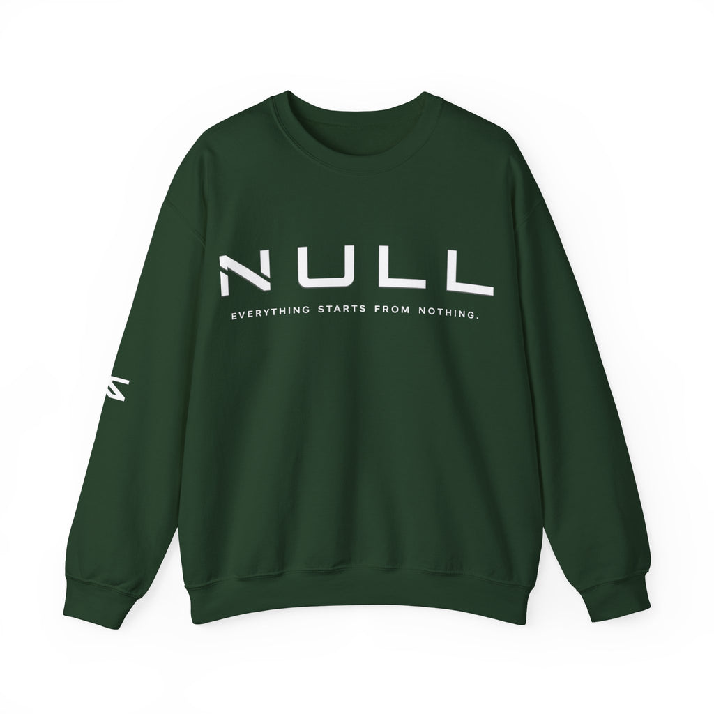 Crewneck Sweatshirt — NULL Studios Logo “Everything Starts From Nothing”