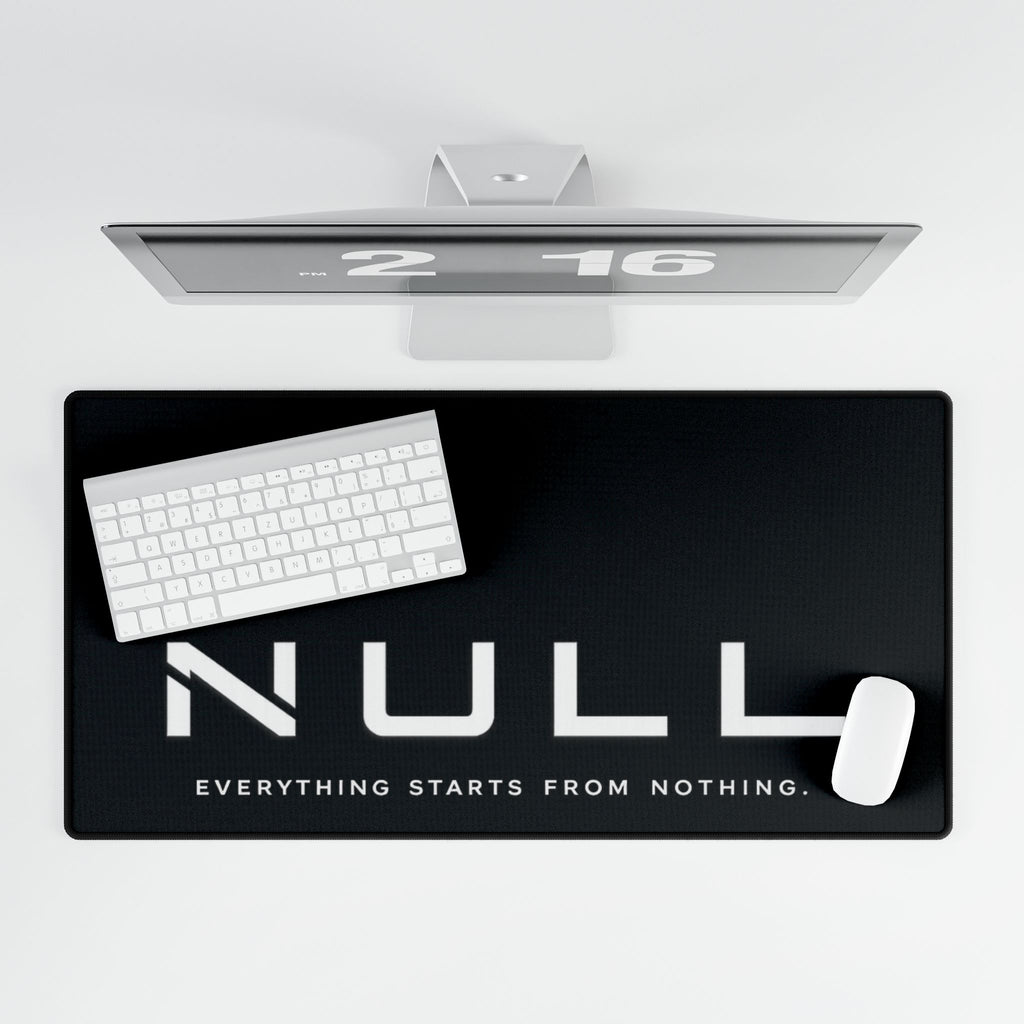 Desk Mat — "NULL: Everything Starts From Nothing" Minimalist Gaming & Office Mouse Pad