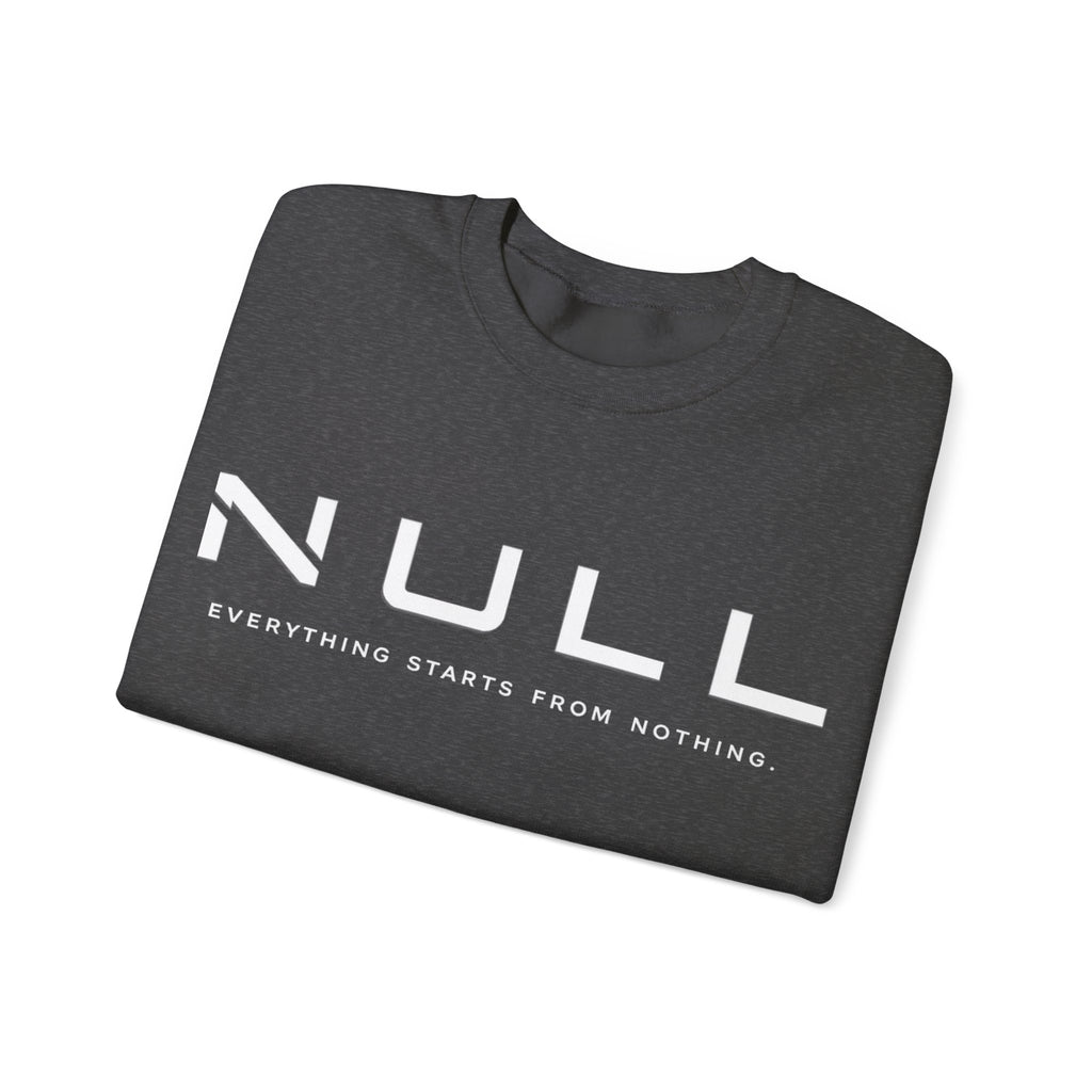 Crewneck Sweatshirt — NULL Studios Logo “Everything Starts From Nothing”