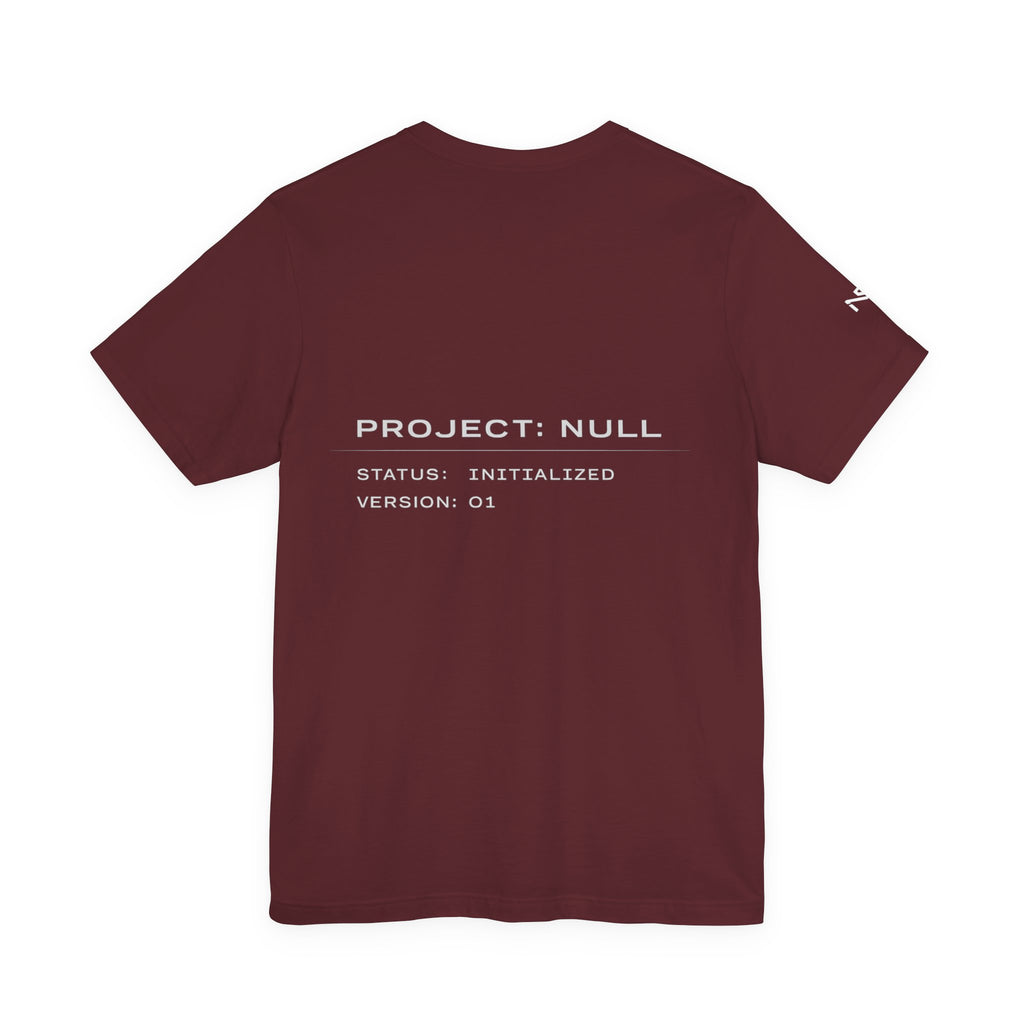 Null Tech Tee — "NULL" Minimalist Graphic T-Shirt