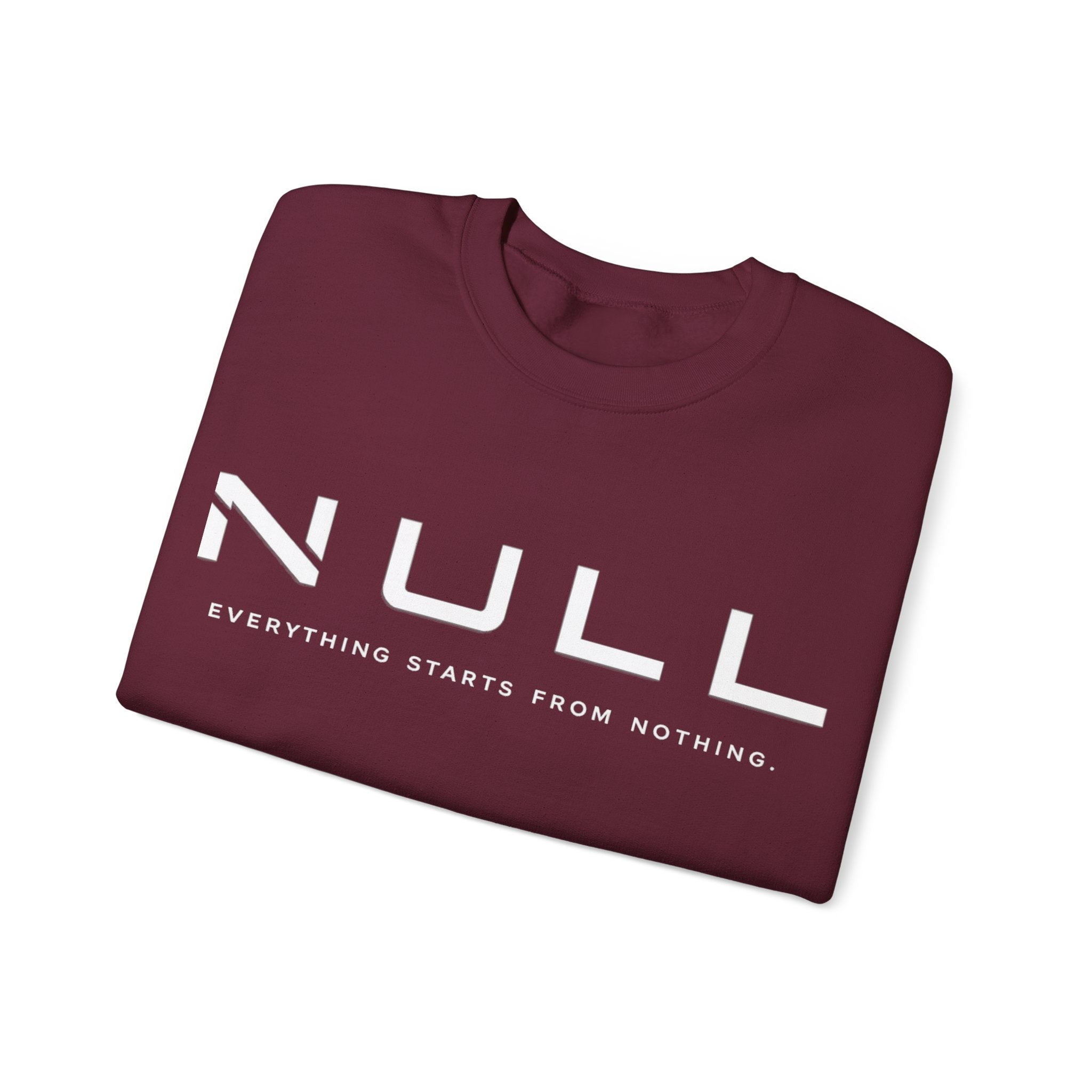 Crewneck Sweatshirt — NULL Studios Logo “Everything Starts From Nothing”