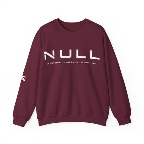Crewneck Sweatshirt — NULL Studios Logo “Everything Starts From Nothing”