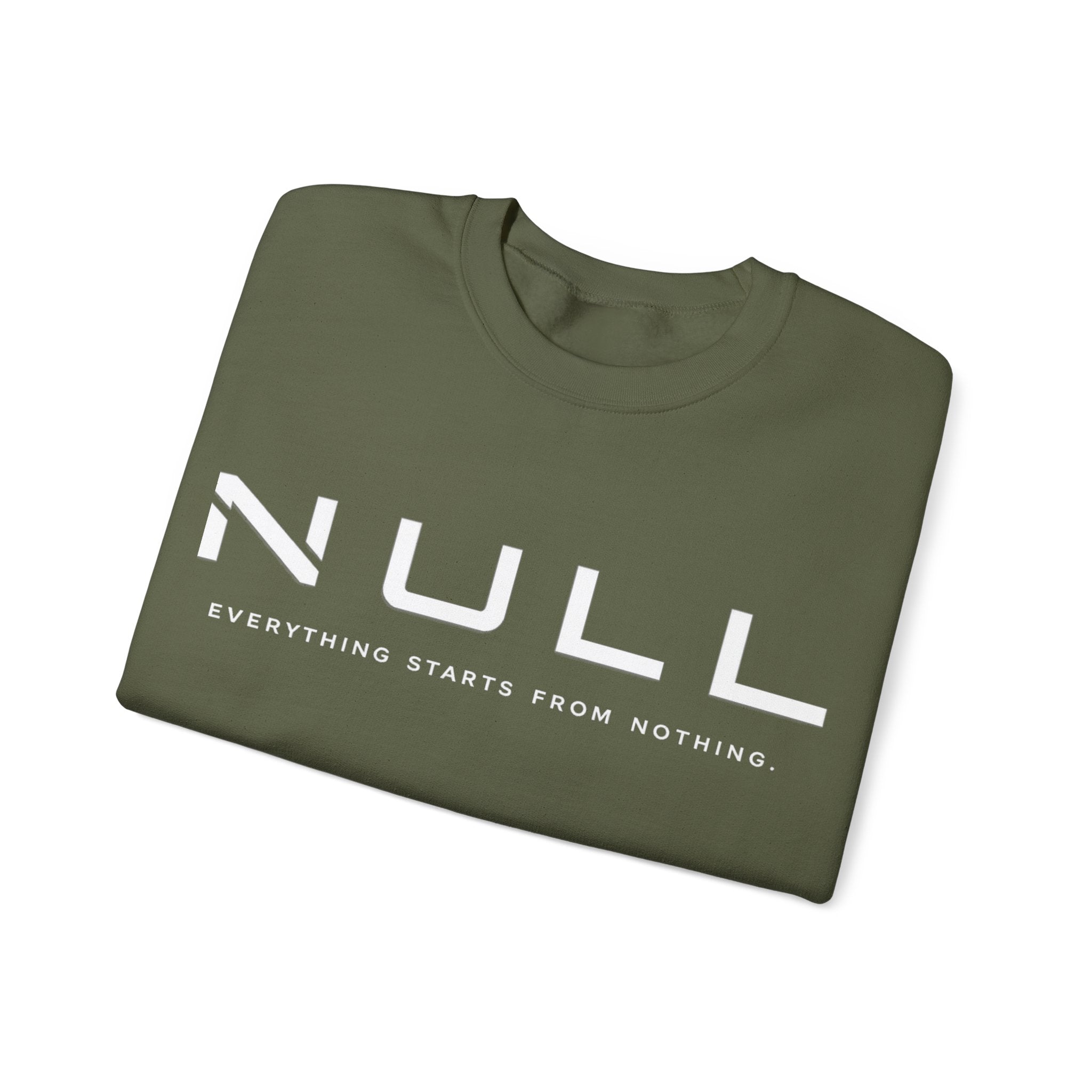 Crewneck Sweatshirt — NULL Studios Logo “Everything Starts From Nothing”