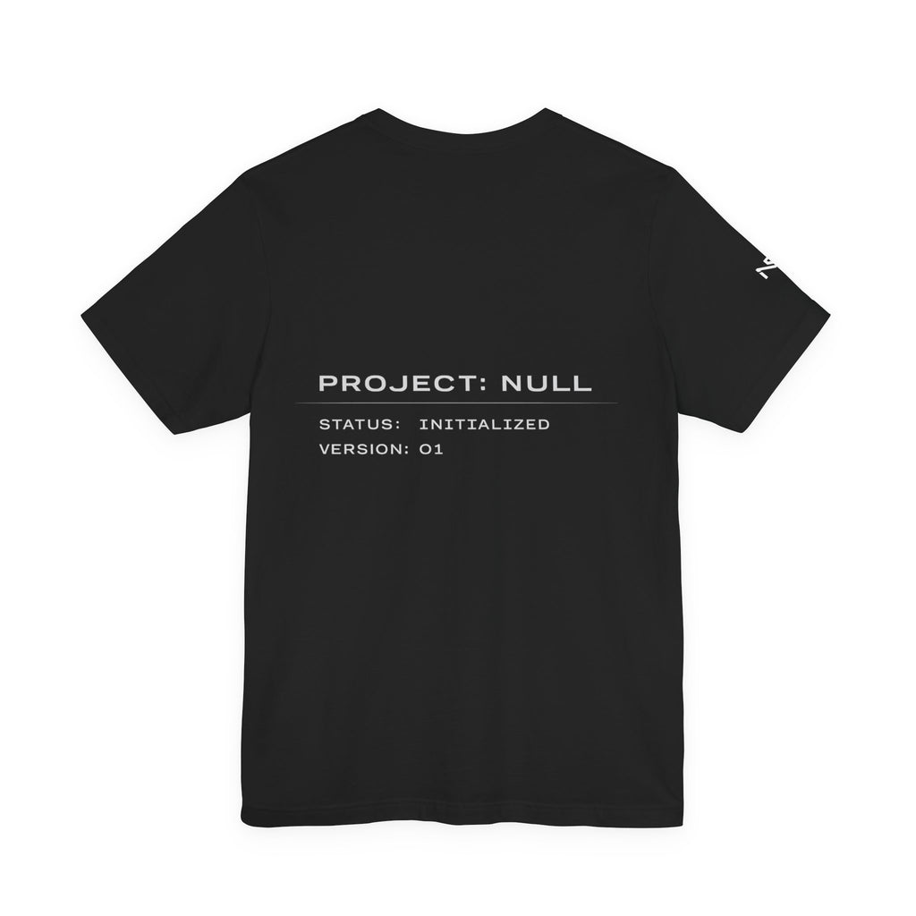 Null Tech Tee — "NULL" Minimalist Graphic T-Shirt