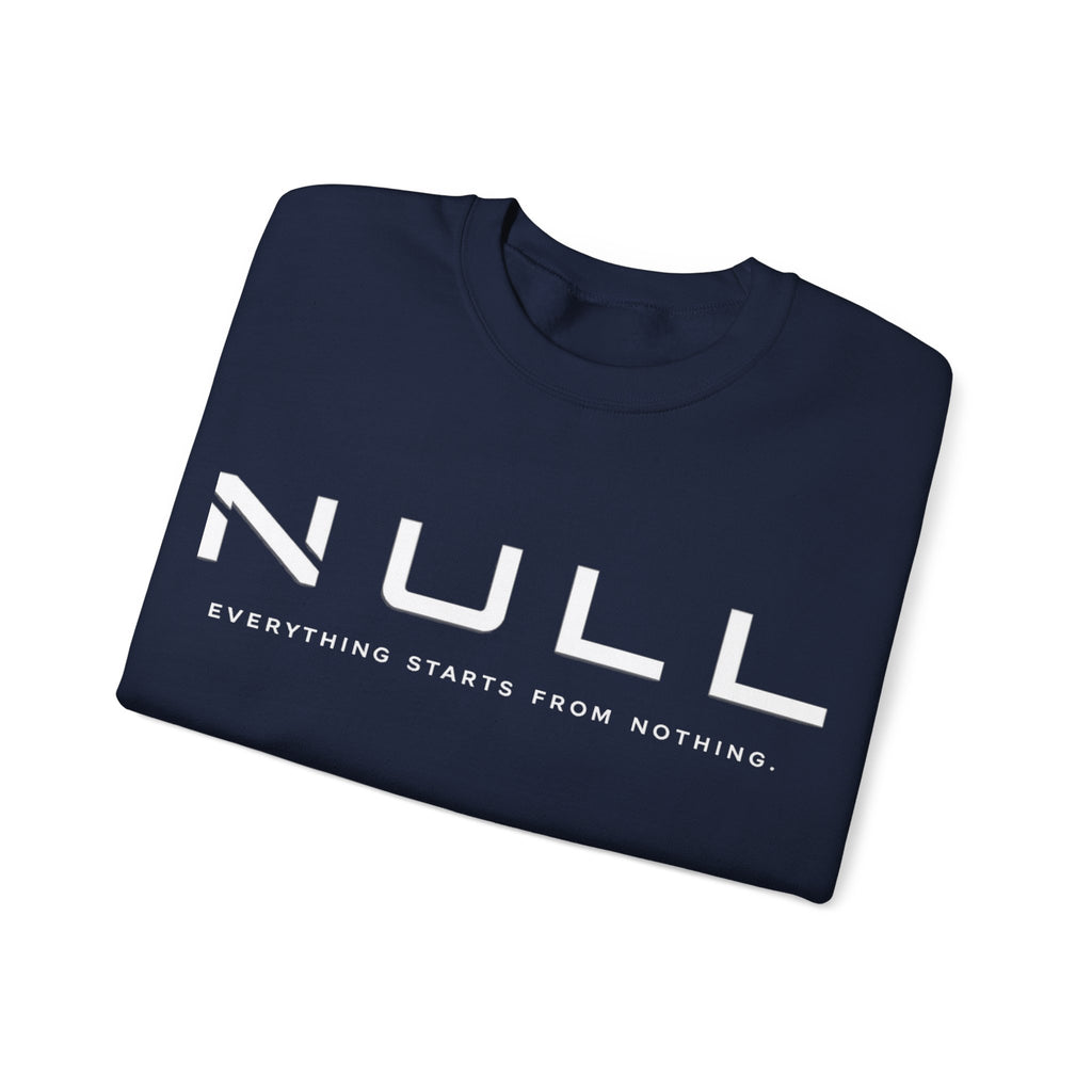 Crewneck Sweatshirt — NULL Studios Logo “Everything Starts From Nothing”